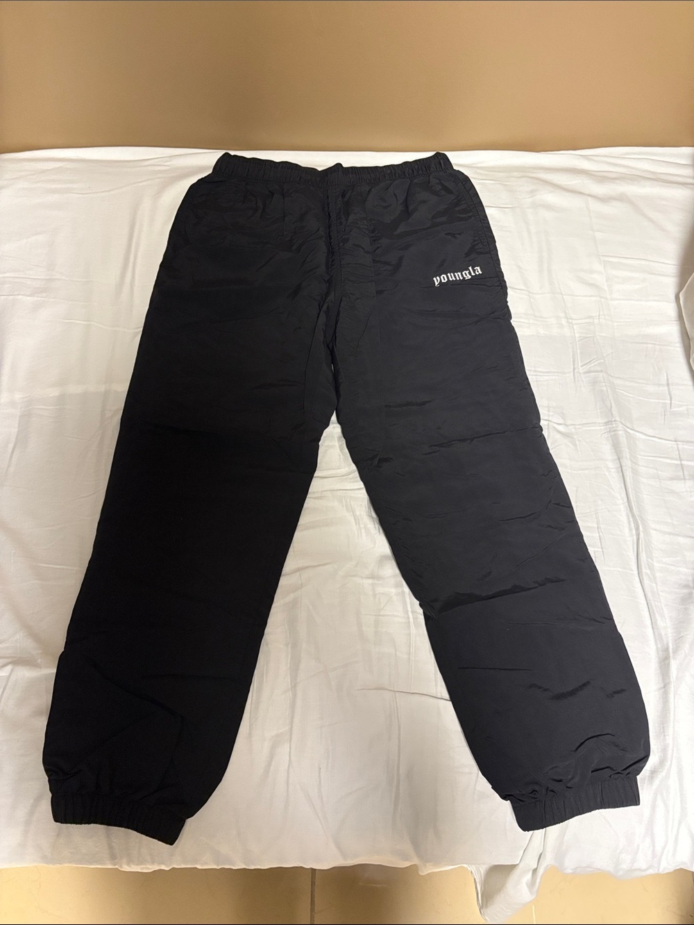 YoungLA Black Joggers Large
